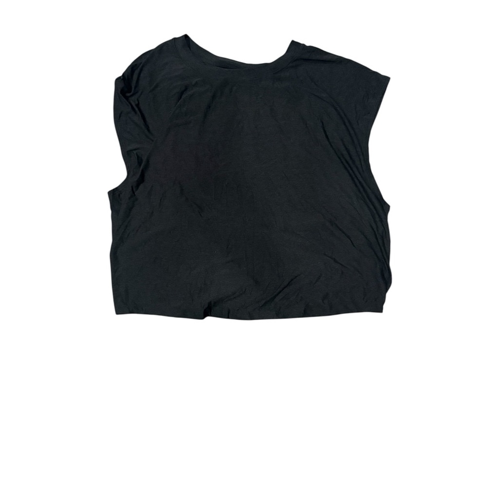 Old Navy Black Boxy Crop Tank